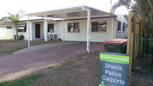 Double Carport From The Front of House - Bryland Sheds Townsville