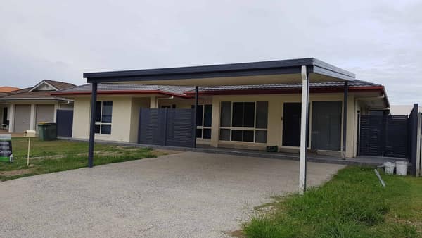 Double Carport in Blue ColorBond Steel - Bryland Sheds Townsville