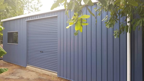 Gable Shed with Centered Roller Door - Bryland Sheds Townsville