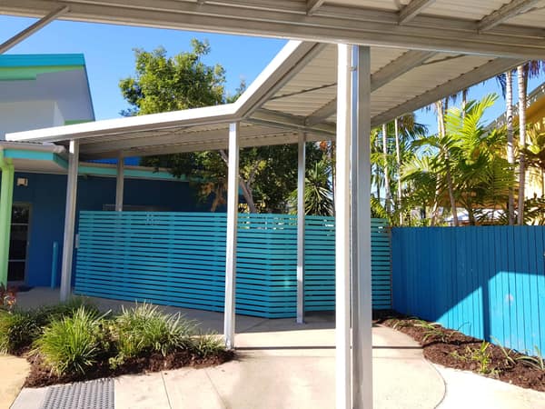 Pathway Patio Cover for Public Walkway - Bryland Sheds Townsville