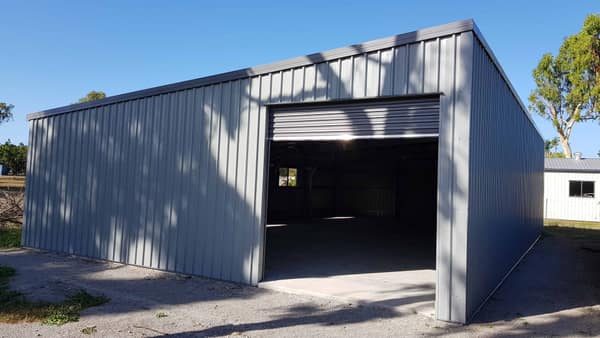 Wide Skillion Shed with Single Roller Door - Bryland Sheds Townsville